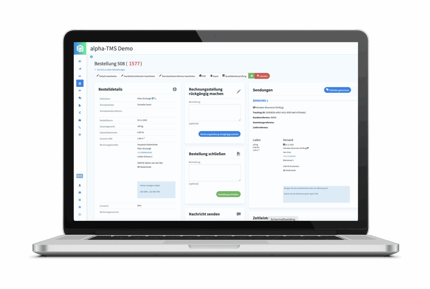 Transport management software voor verladers​